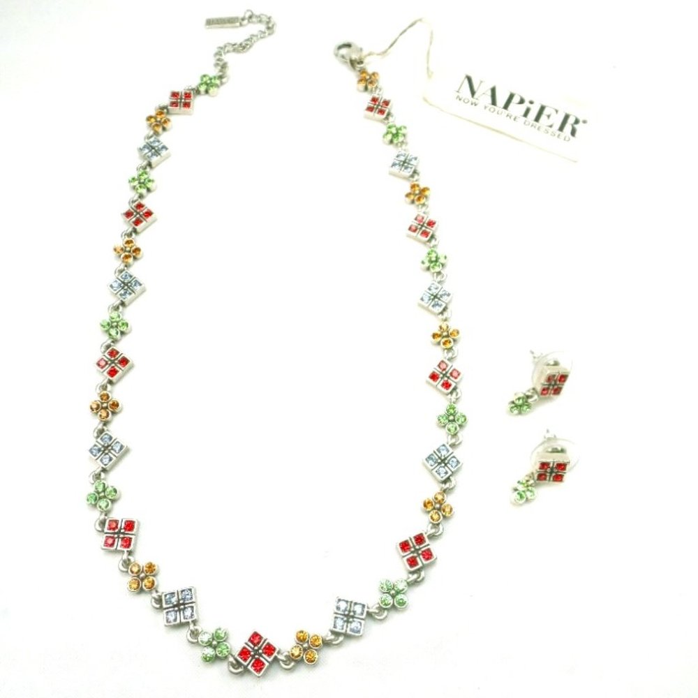 Napier Gemstone Necklace and Earrings